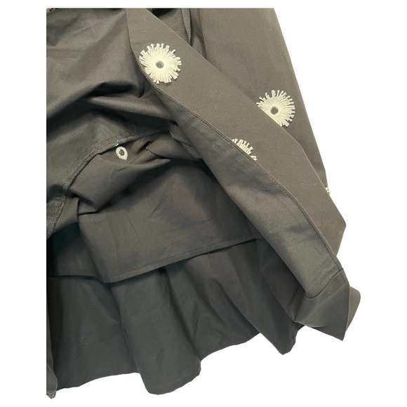 New Talbots Dress Womens 10 Floral Applique Fit Flare Sleeveless Cocktail Black - Picture 16 of 16